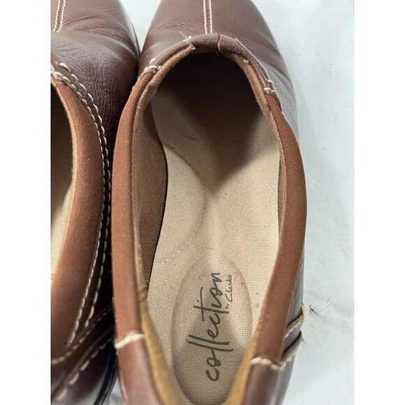 Clarks Collection Ashland Slip-On Comfort Shoes Style 22545 US Size 8.5 M Brown - Picture 7 of 12